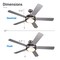Commercial Cool 52 Ceiling Fan 5-Blade With Pull Chain And Light Kit CCF55P60 - alternate 3
